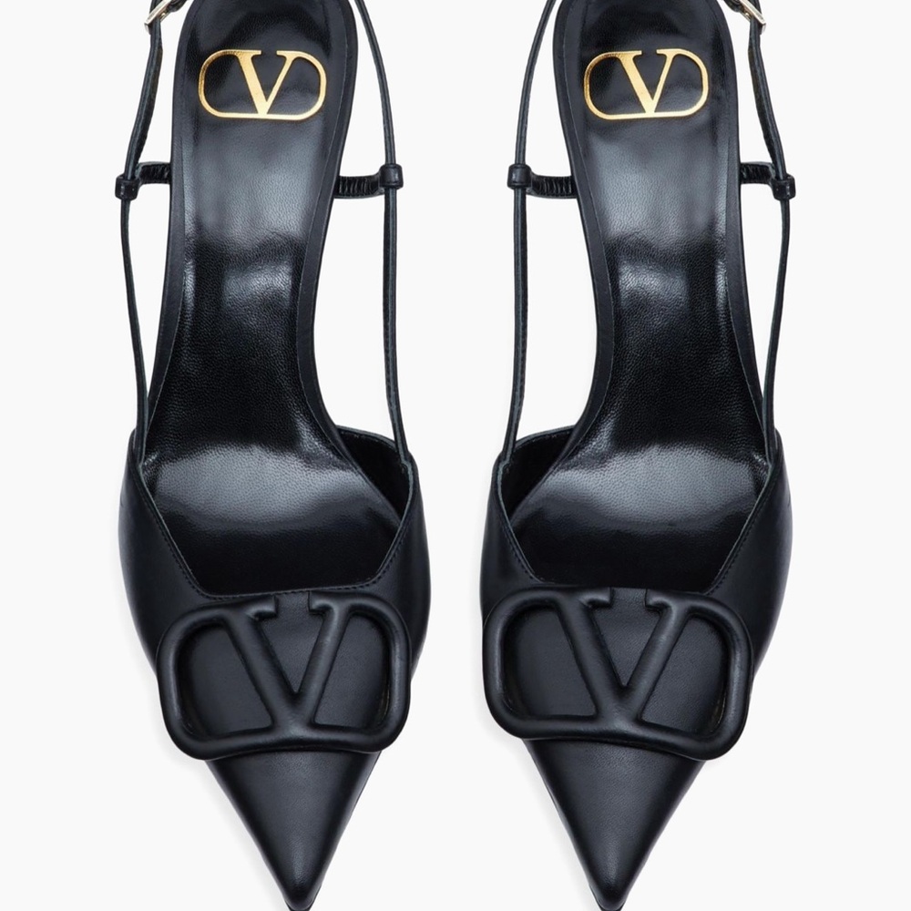 Valentino Black Leather Heels